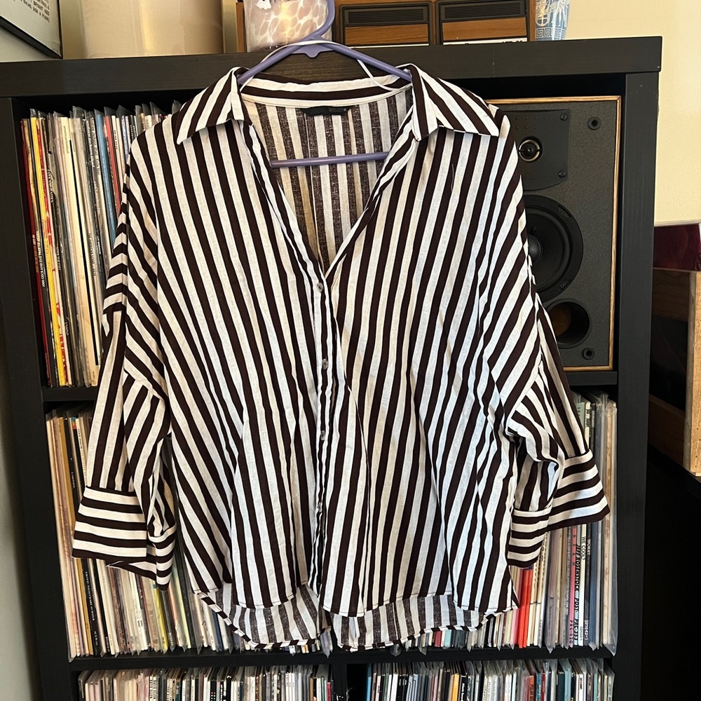 Zara Striped Button Down Shirt